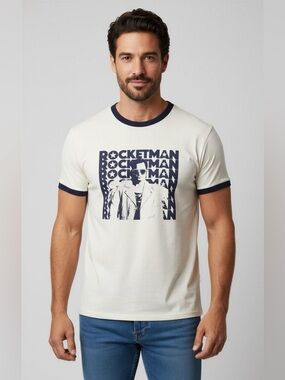 Rocketman Global Theater Tour 2019 100% Cotton Short Sleeve Tee Size XL New